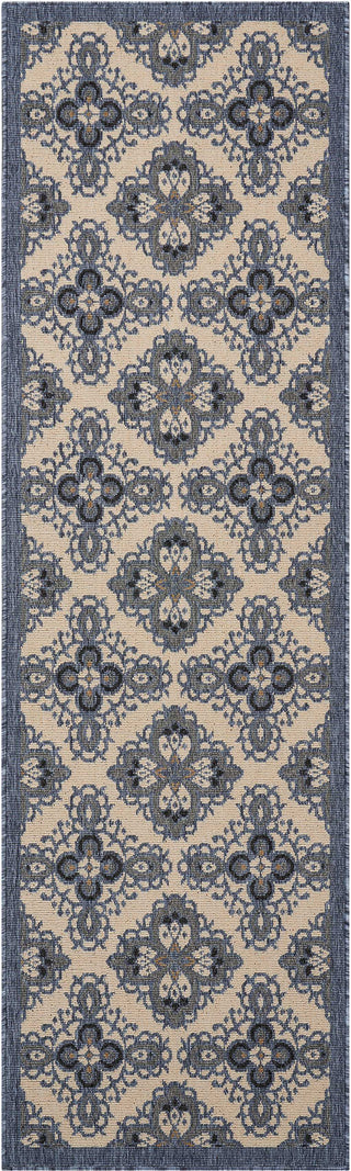 Nourison Caribbean CRB10 Ivory Blue Area Rug