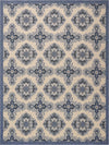 Caribbean CRB10 Ivory Blue Area Rug by Nourison Main Image