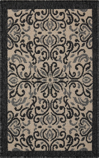 Nourison Caribbean CRB12 Ivory/Charcoal Area Rug