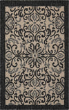 Nourison Caribbean CRB12 Ivory/Charcoal Area Rug 1'9'' X 2'9''