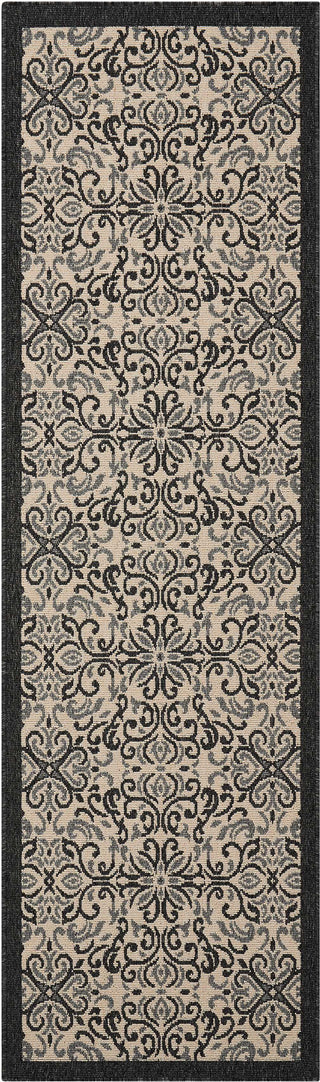 Nourison Caribbean CRB12 Ivory/Charcoal Area Rug