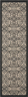Nourison Caribbean CRB12 Ivory/Charcoal Area Rug 2'3'' X 7'6'' Runner