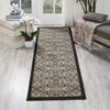 Nourison Caribbean CRB12 Ivory/Charcoal Area Rug Room Image