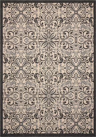 Nourison Caribbean CRB12 Ivory/Charcoal Area Rug main image