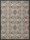 Nourison Caribbean CRB12 Ivory/Charcoal Area Rug 7'10'' X 10'6''