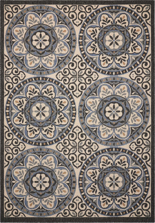 Nourison Caribbean CRB15 Ivory/Charcoal Area Rug main image