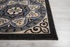 Nourison Caribbean CRB15 Ivory/Charcoal Area Rug Detail Image