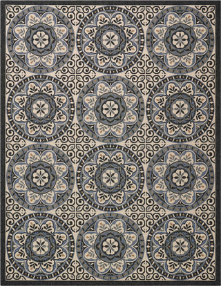 Caribbean CRB15 Ivory/Charcoal Area Rug by Nourison Main Image