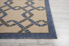 Nourison Caribbean CRB16 Ivory Blue Area Rug Detail Image