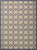 Nourison Caribbean CRB16 Ivory Blue Area Rug 7'10'' X 10'6''