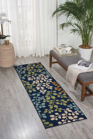 Nourison Caribbean CRB01 Navy Area Rug Room Image