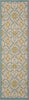 Nourison Caribbean CRB02 Ivory Blue Area Rug 2'3'' X 7'6'' Runner