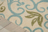 Nourison Caribbean CRB02 Ivory Blue Area Rug Detail Image