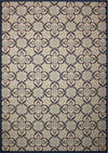 Nourison Caribbean CRB02 Ivory Navy Area Rug 9'3'' X 12'9''