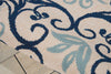 Nourison Caribbean CRB02 Ivory Navy Area Rug Detail Image