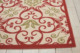 Nourison Caribbean CRB02 Ivory Rust Area Rug Detail Image