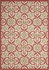 Nourison Caribbean CRB02 Ivory Rust Area Rug Main Image