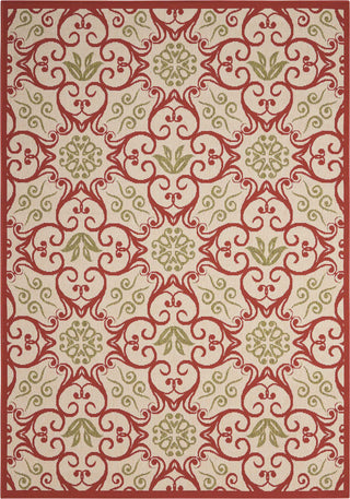 Nourison Caribbean CRB02 Ivory Rust Area Rug Main Image