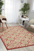 Nourison Caribbean CRB02 Ivory Rust Area Rug Room Image Feature