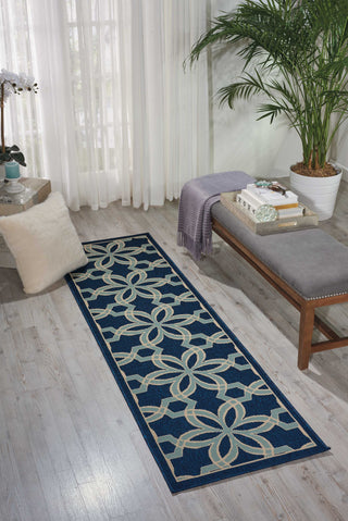 Nourison Caribbean CRB05 Navy Area Rug Room Image