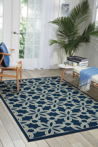 Nourison Caribbean CRB05 Navy Area Rug Room Image