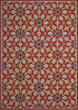 Nourison Caribbean CRB07 Rust Area Rug 5'3'' X 7'5''