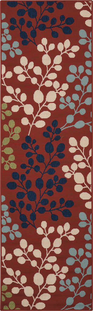 Nourison Caribbean CRB01 Rust Area Rug 2'3'' X 7'6'' Runner