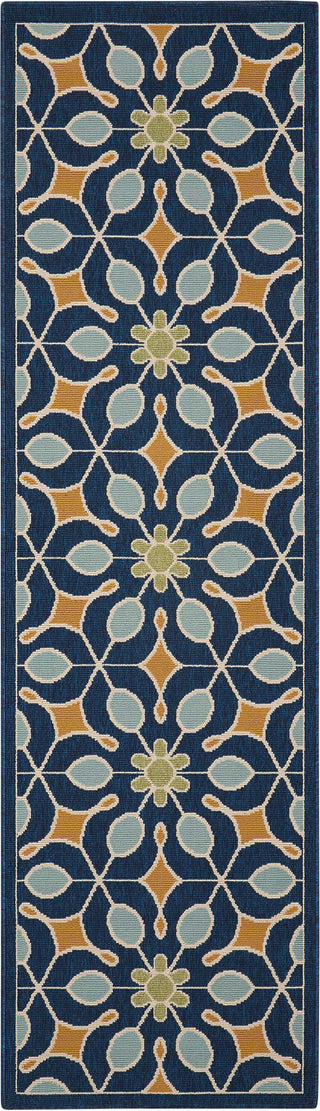 Nourison Caribbean CRB07 Navy Area Rug Runner