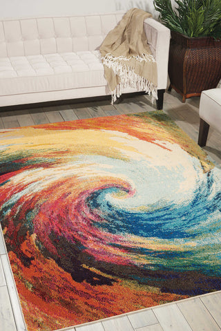 Nourison Celestial CES07 Wave Area Rug Room Scene 2