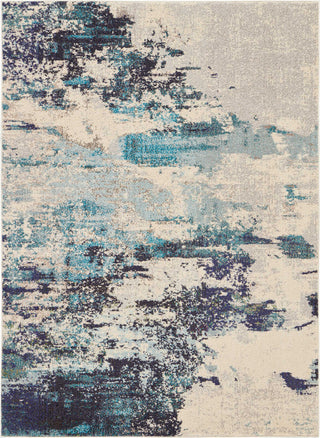 Nourison Celestial CES02 Ivory/Teal Blue Area Rug main image