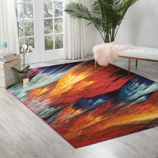 Nourison Celestial CES05 Burst Area Rug Room Image Feature