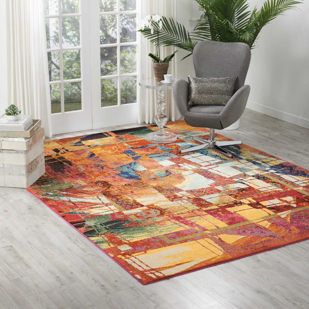 Nourison Celestial CES06 Stained Glass Area Rug Room Image Feature