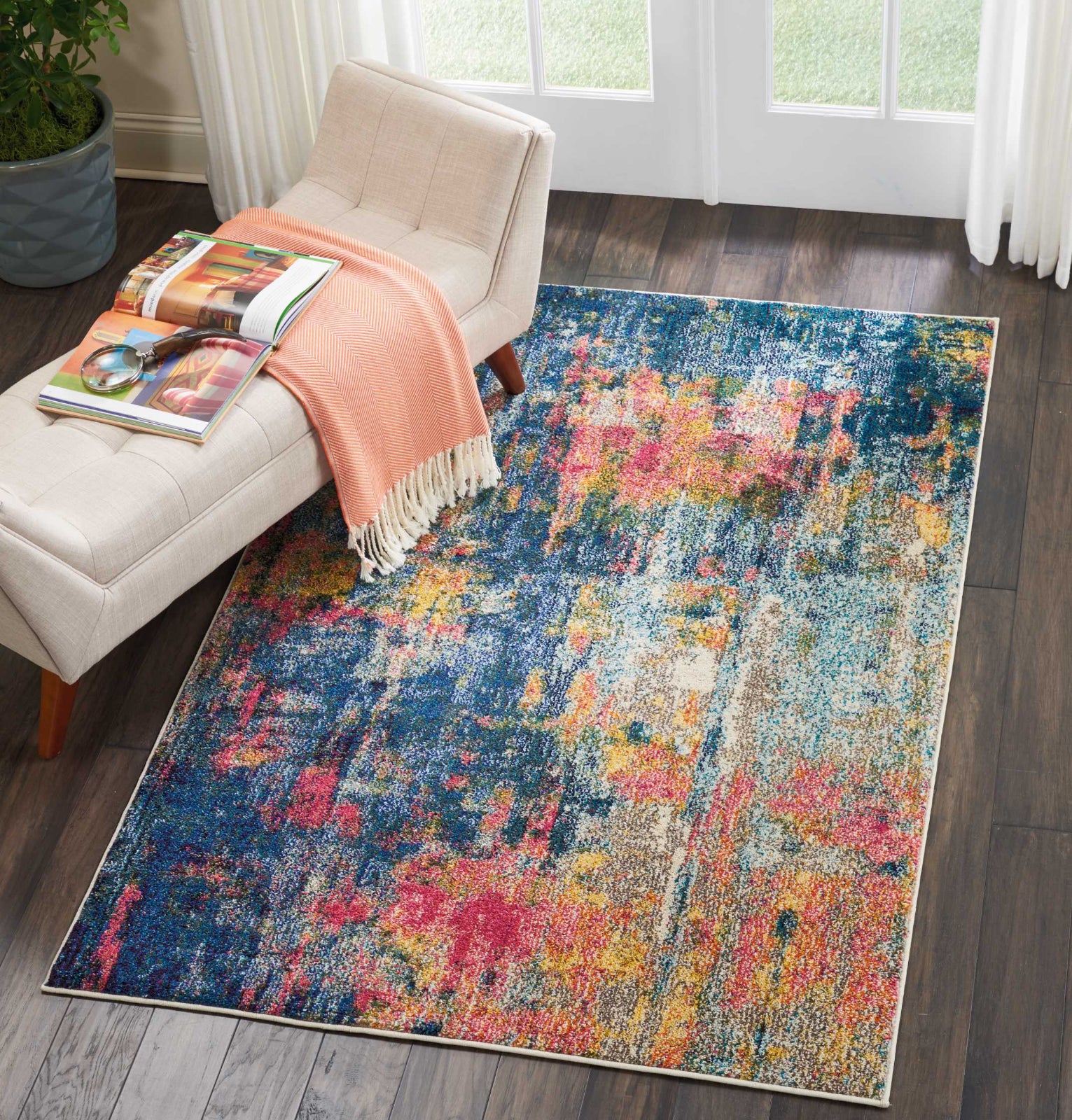 Nourison Celestial CES09 Blue/Yellow Area Rug – Incredible Rugs and Decor