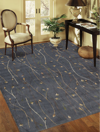 Nourison Cambridge CG04 Blue Area Rug 8' X 11' Living Space Shot Feature