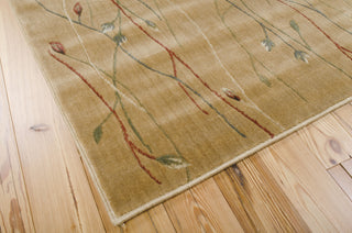 Nourison Cambridge CG04 Gold Area Rug 6' X 8' Corner Shot