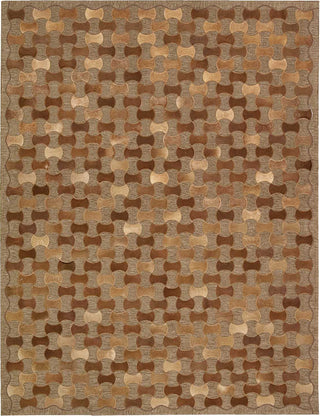 Nourison Chicago CHI01 Brown Area Rug by Joseph Abboud 6' X 8'