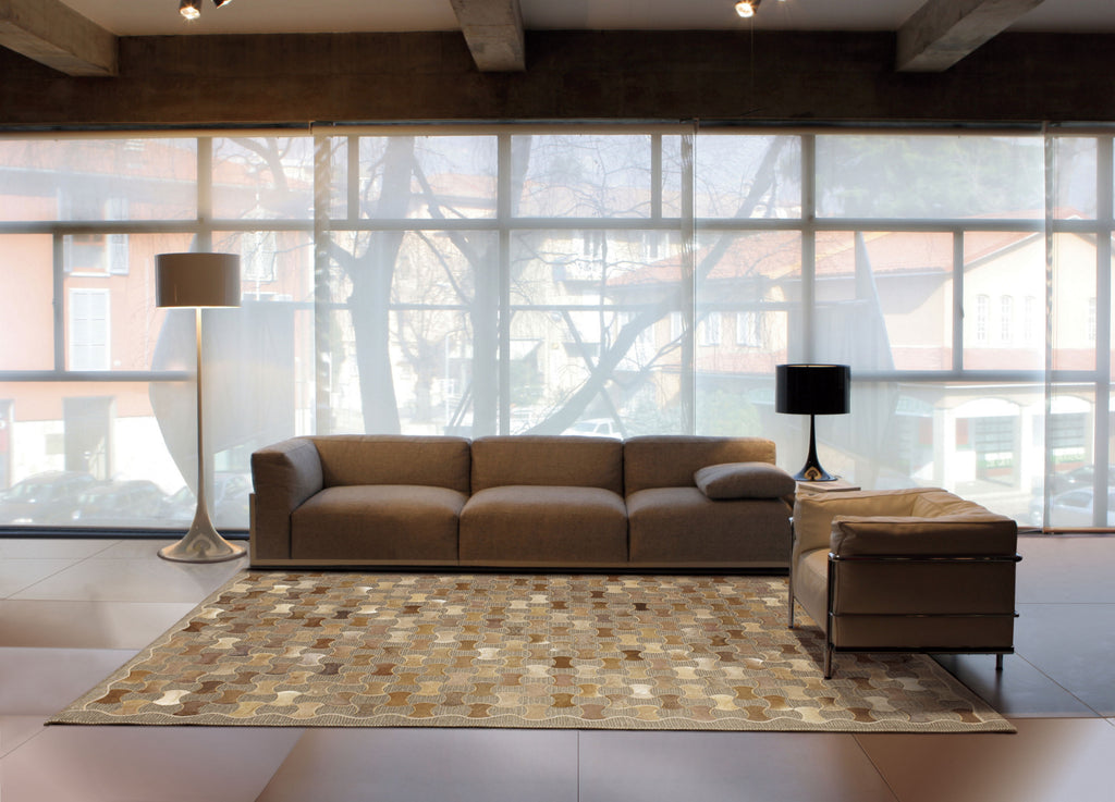 Nourison Chicago CHI01 Brown Area Rug by Joseph Abboud 6' X 8' Living Space Shot Feature