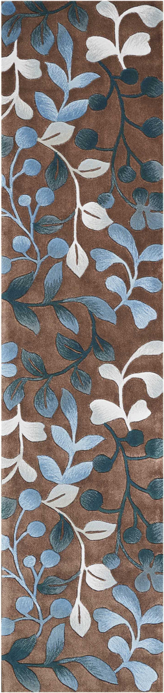 Nourison Contour CON02 Mocha Area Rug 2'3'' X 10' Runner