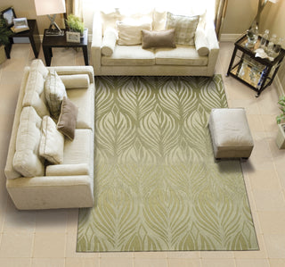 Nourison Contour CON06 Green Area Rug 5' X 8' Living Space Shot Feature