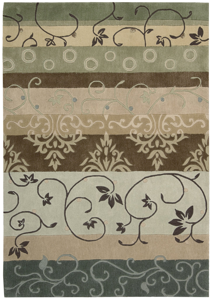 Nourison Contour CON10 Green Area Rug main image