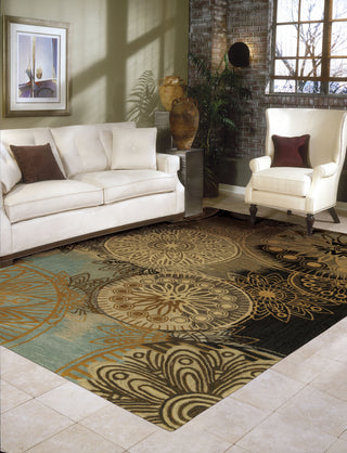 Nourison Contour CON45 Multicolor Area Rug 6' X 8' Living Space Shot Feature