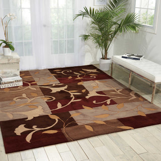 Nourison Contour CON01 Mocha Area Rug Room Image Feature