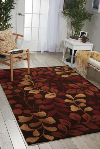 Nourison Contour CON02 Chocolate Area Rug Room Image Feature