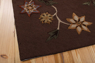 Nourison Contour CON05 Brown Area Rug Corner Image