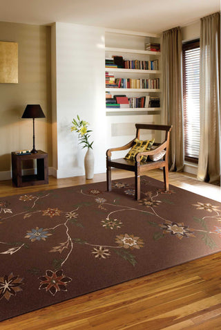 Nourison Contour CON05 Brown Area Rug Room Image Feature