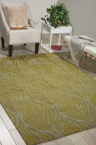 Nourison Contour CON06 Green Area Rug Room Image Feature