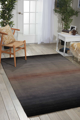 Nourison Contour CON08 Grey Area Rug Room Image Feature