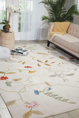 Nourison Contour CON12 Cream Area Rug Room Image Feature