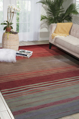 Nourison Contour CON15 Flame Area Rug Room Image Feature