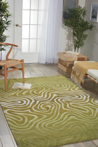 Nourison Contour CON24 Avocado Area Rug Room Image Feature